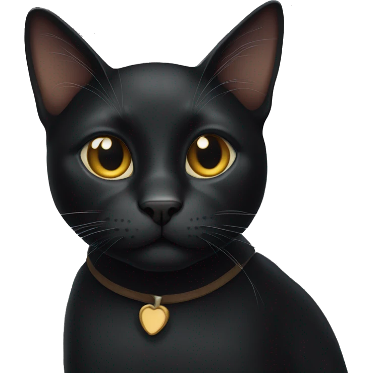 black cat with whiskers emoji