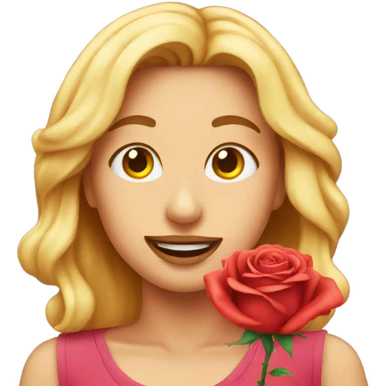 Emoji with rose emoji