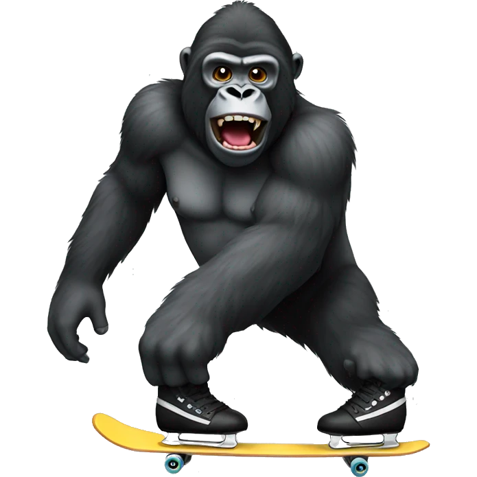 skating-gorilla emoji