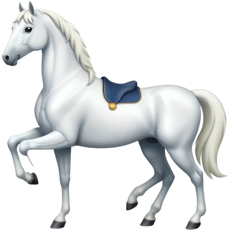 white horse side view full body emoji