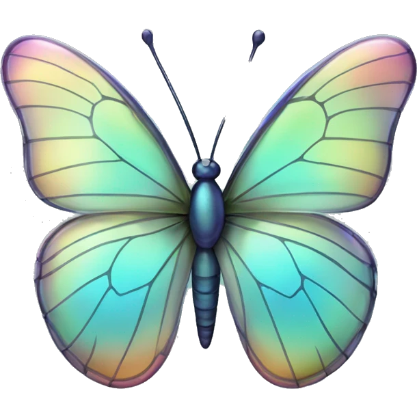 Iridescent glass butterfly emoji