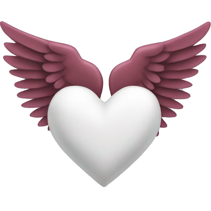 White heart with wings emoji
