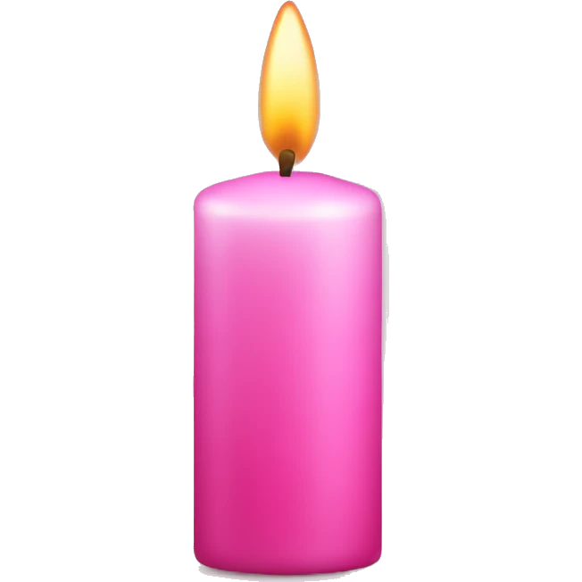 Pink christmas candle emoji