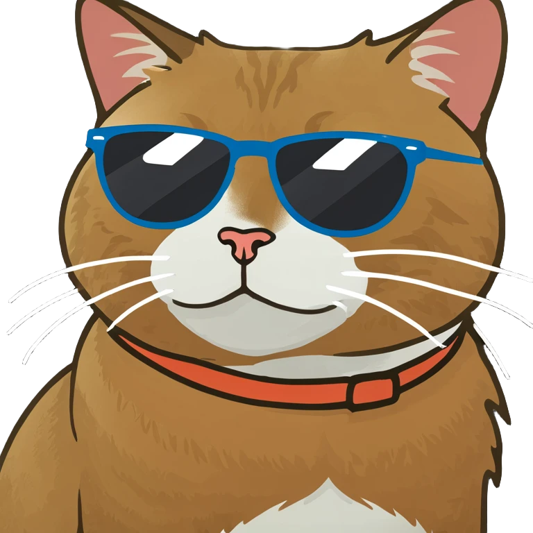 Cat with sunglasses emoji