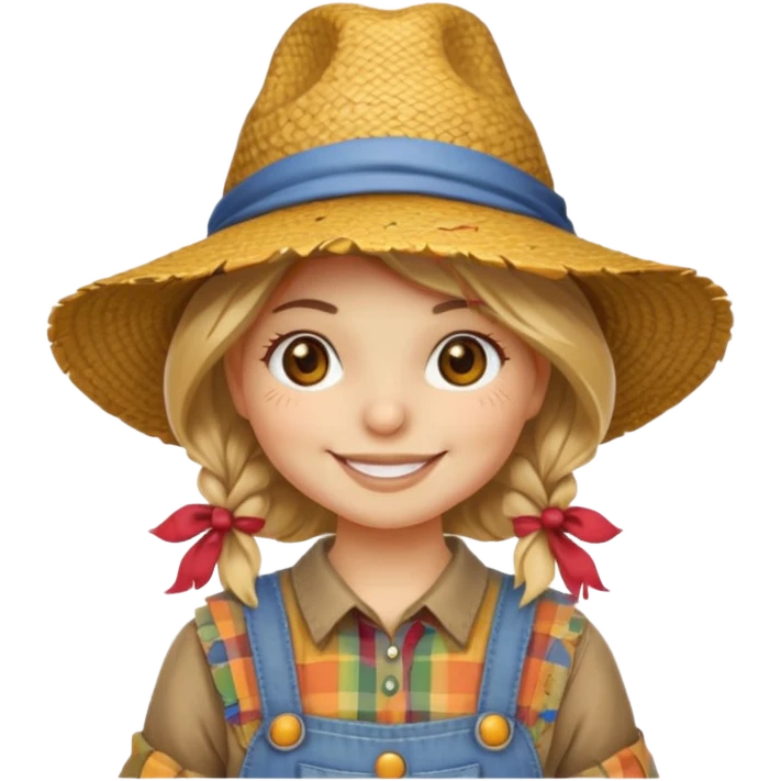 cute girl scarecrow emoji emoji