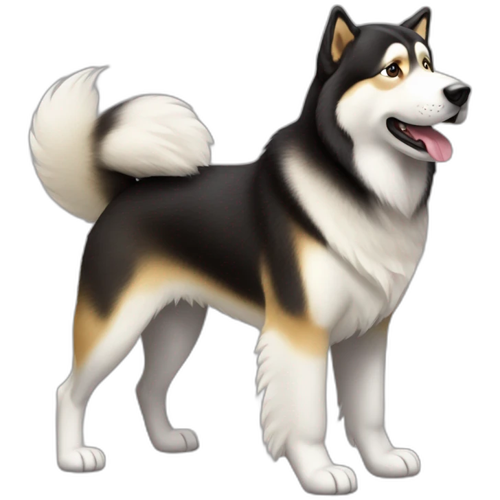 Dog alaskan malamut full-height emoji