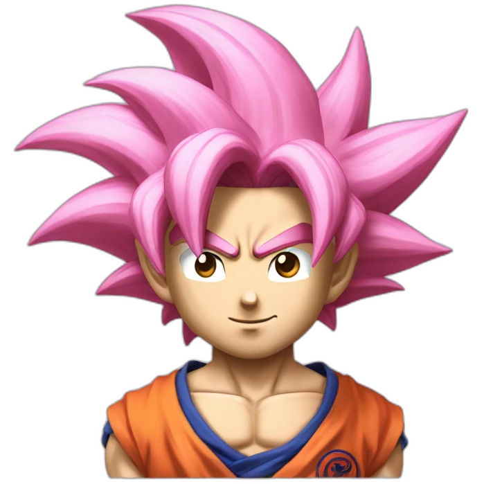Goku avec cheveu rose emoji