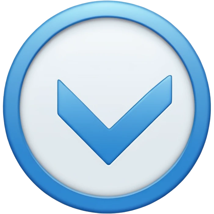 دائرة زرقاء صغيرة فيها علامة صح بيضاء emoji