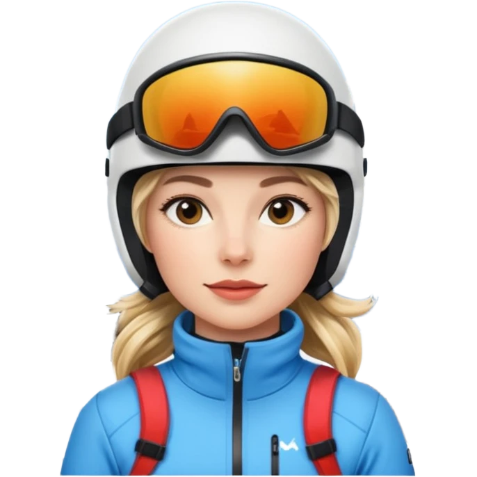 Woman Skiing Background Matterhorn emoji
