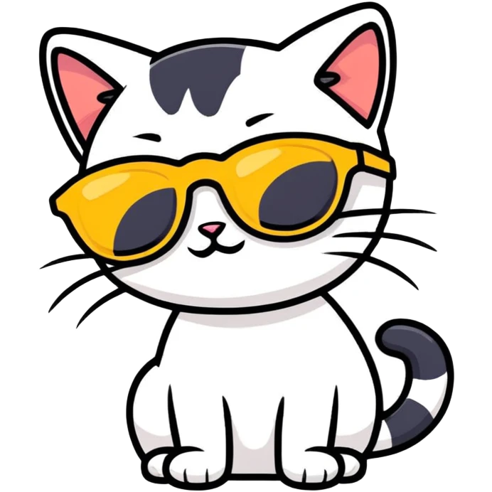 Cat with sunglasses emoji
