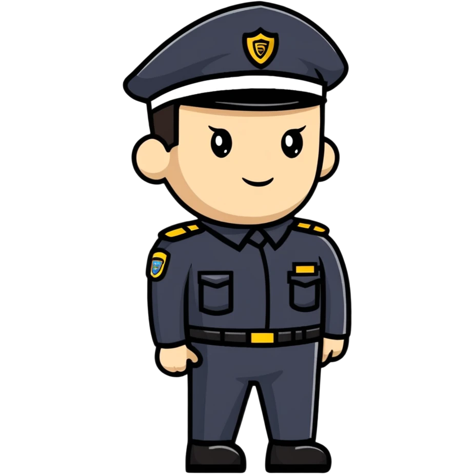 private security guard in uniform emoji