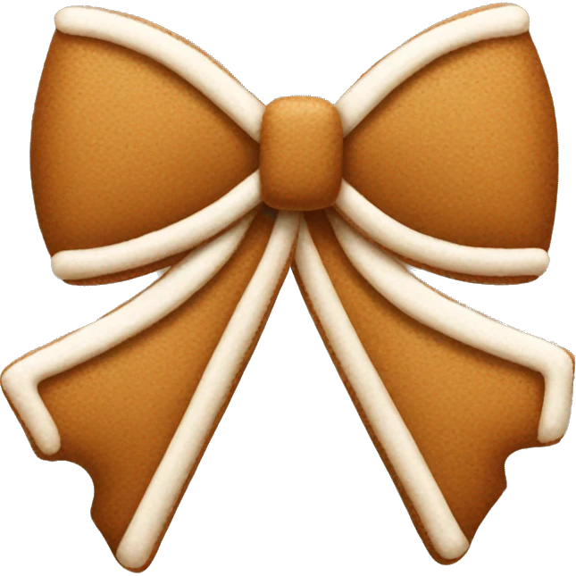 Bow made of gingerbread emoji