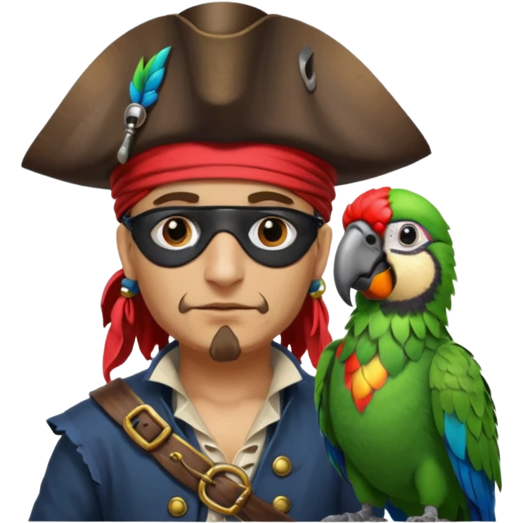 pirate and parrot emoji
