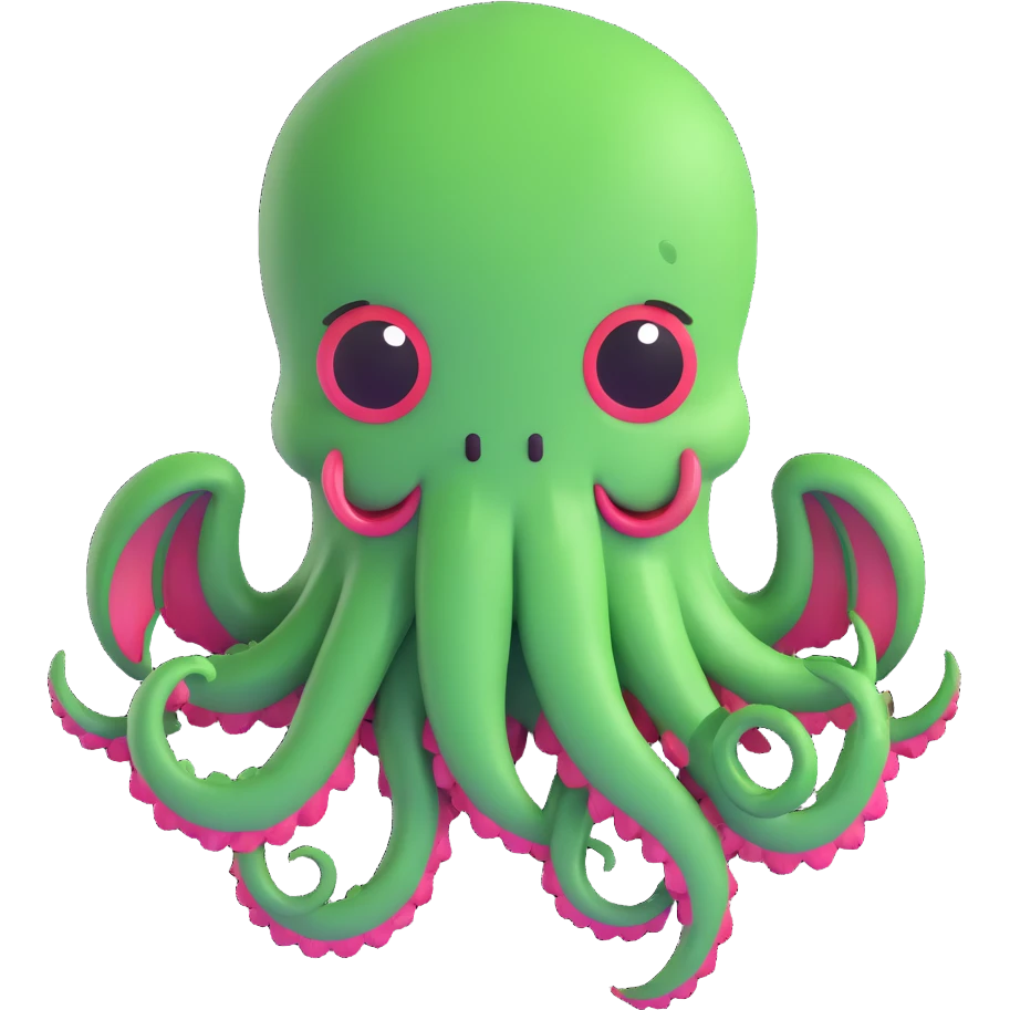 cute smiling Cthulhu emoji