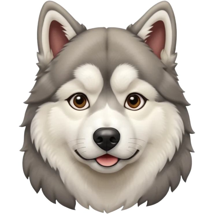 Alaskan Malamute dog, park, people emoji