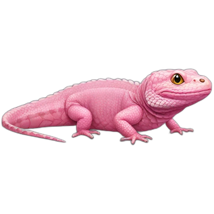 fat pink tegu lizard emoji