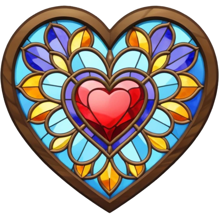 Stained glass heart emoji
