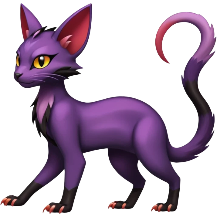Black shiny glossy smooth soft edgy Noivern-Noibat-Purloin-Torracat-Lykoi-Caracal-cat-Fakemon-fusion-hybrid-creature emoji
