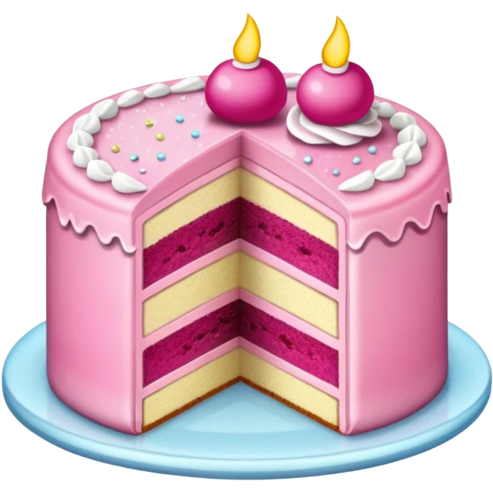 Glitter Pink Cake emoji