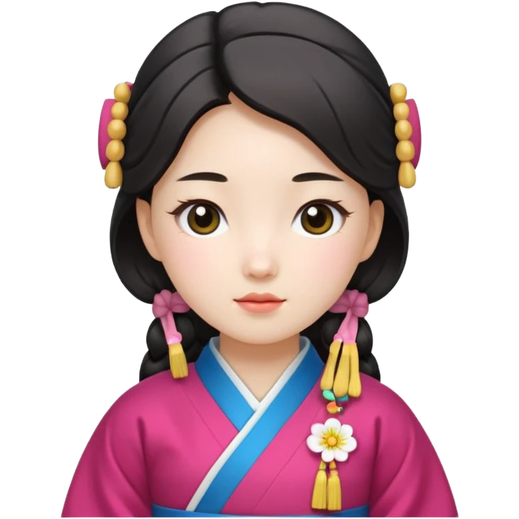 korean giro wearing hangbok emoji