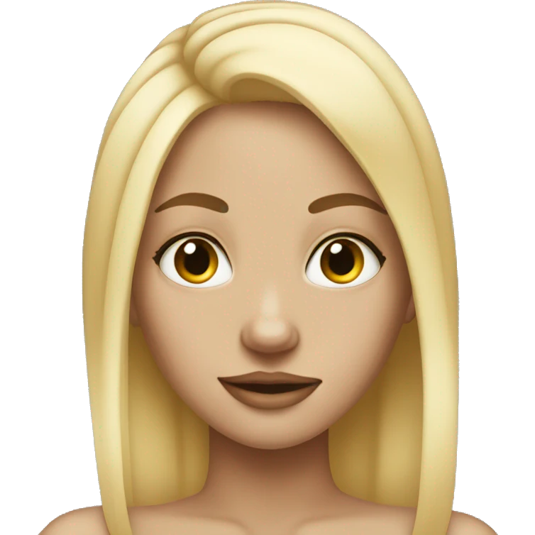 Blonde hair girl with nose piercing emoji