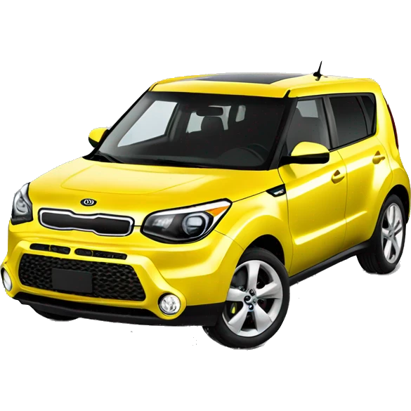 yellow Kia Soul car emoji