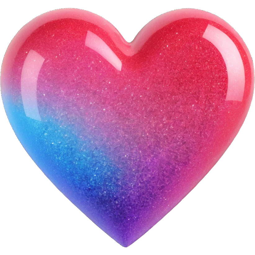 heart with ombre glitter emoji