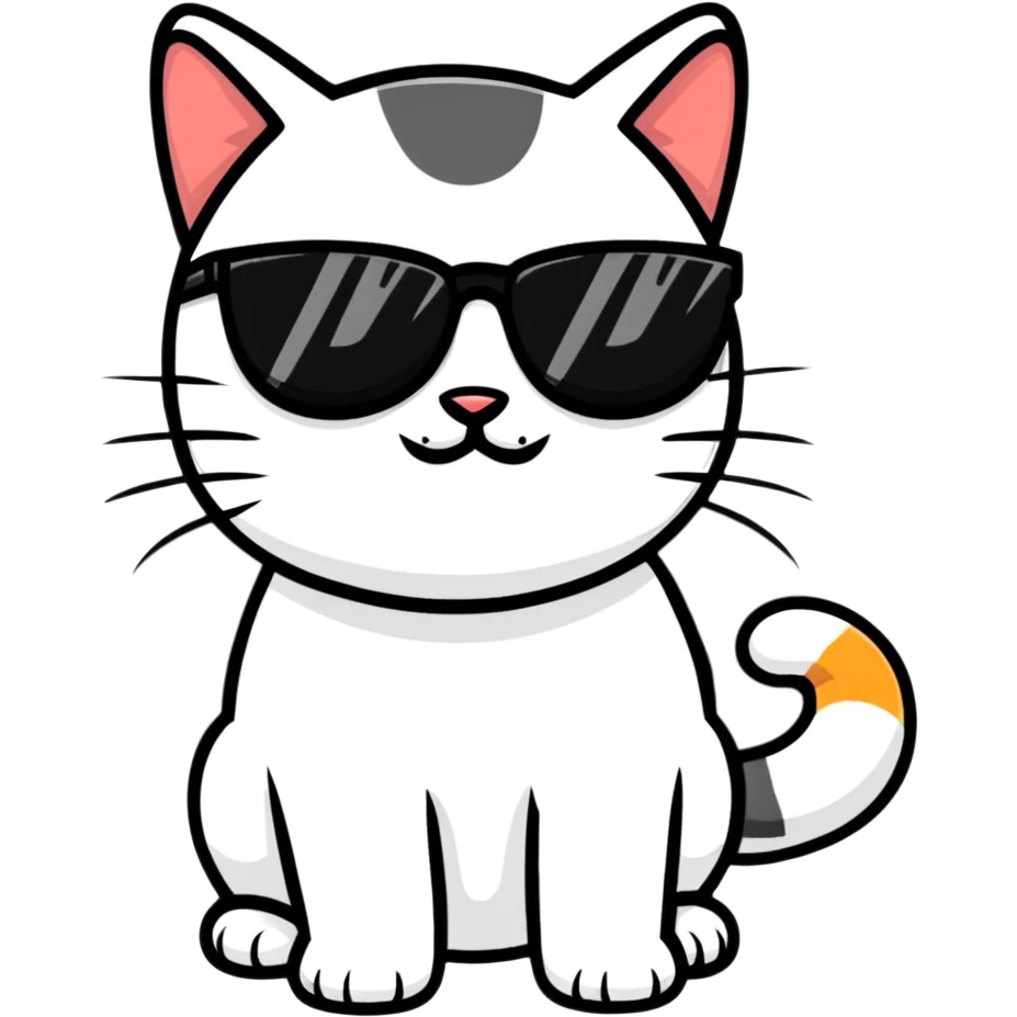 Cat with sunglasses emoji