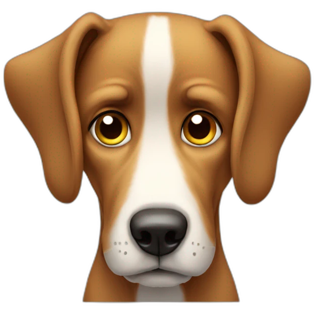 sad dog with big ears emoji