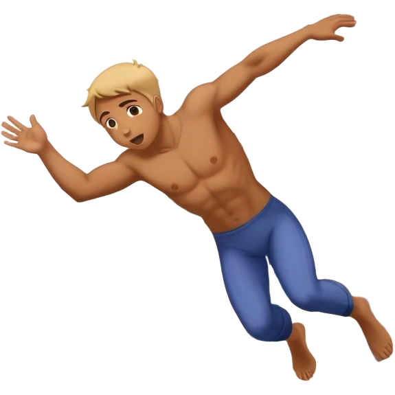Man falling off a building backwards emoji