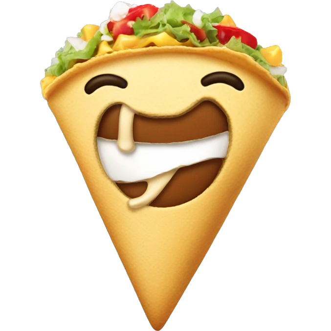 Smile taco with ice cream emoji