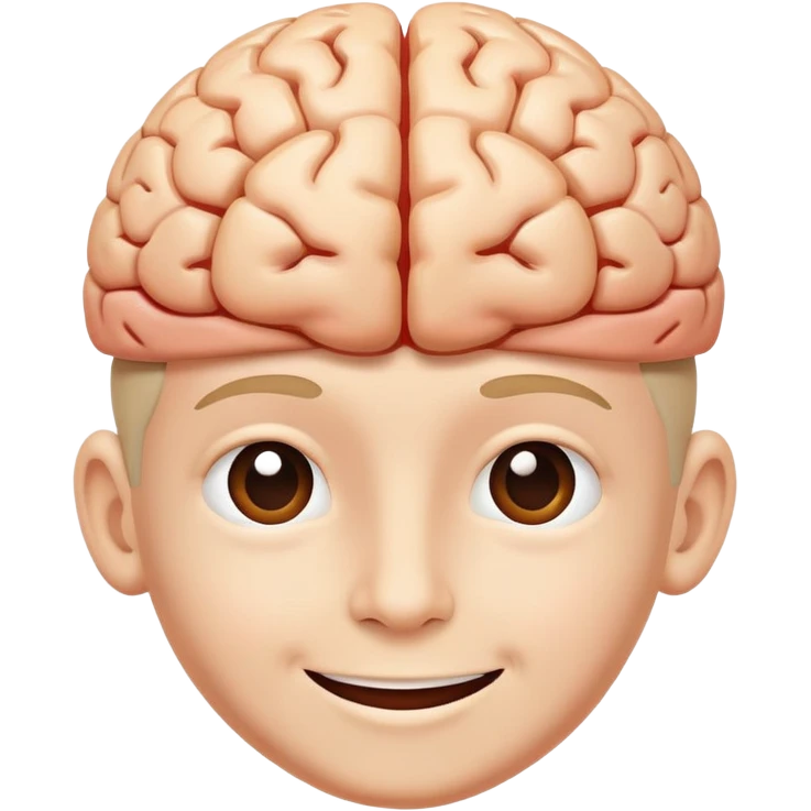 Happy Human with brain emoji