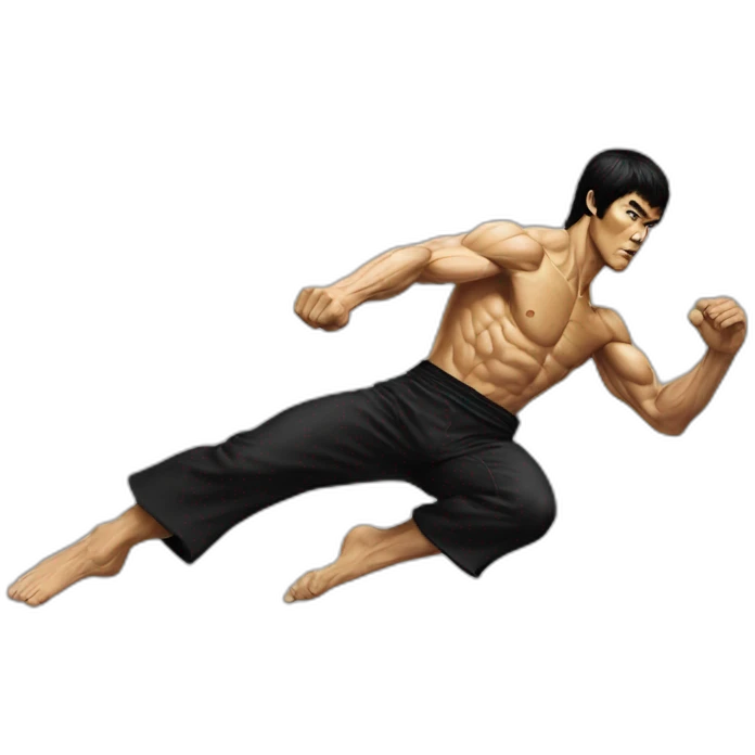 Bruce-Lee-flying-kick emoji