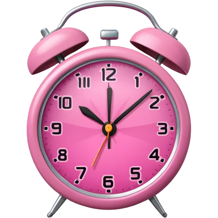 alarm oclock aesthetic and ios.18.1 and to show six in the morning color pink no hands clock alarm oclock emoji