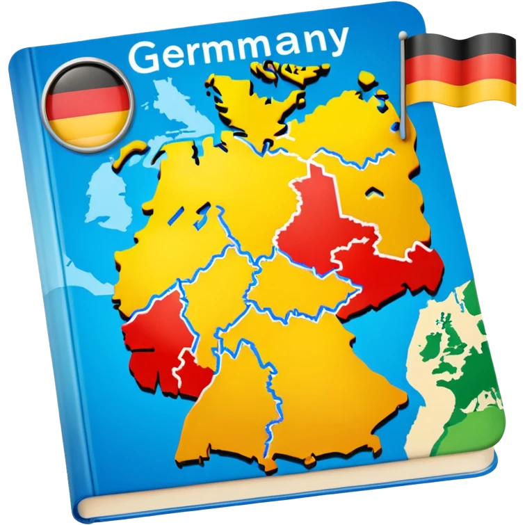 a school textbook with a fragment of Germany on the cover emoji