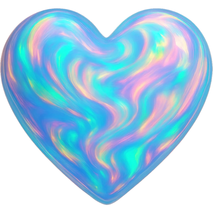 heart with a swirling opal effect emoji