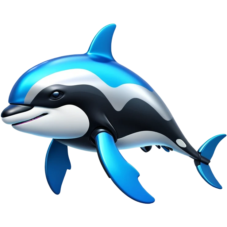 cyberpunk robotic orca emoji