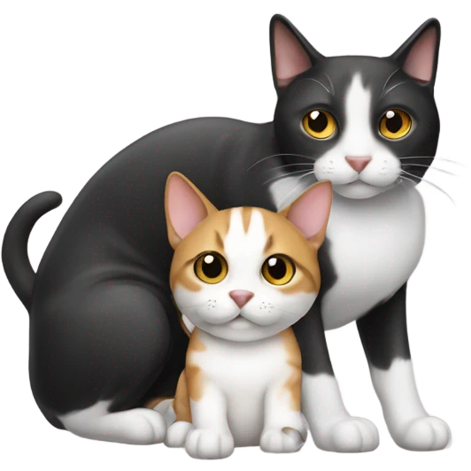 Cat sat on a dog emoji