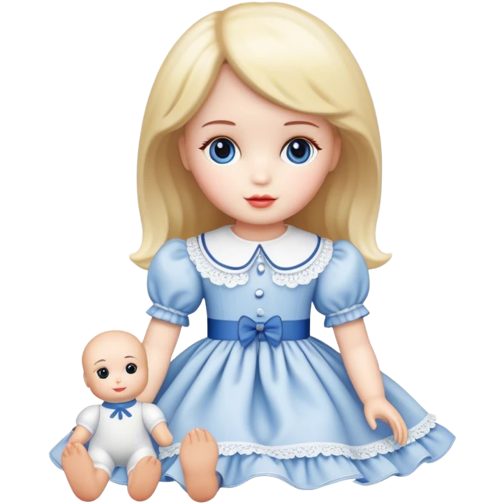 photo with doll emoji