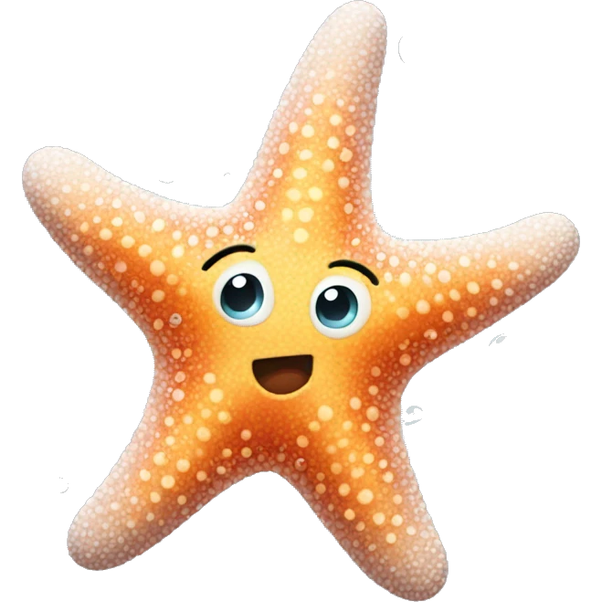 Starfish with bubble emoji