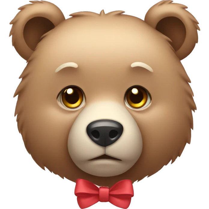 Bear wearing a bow emoji