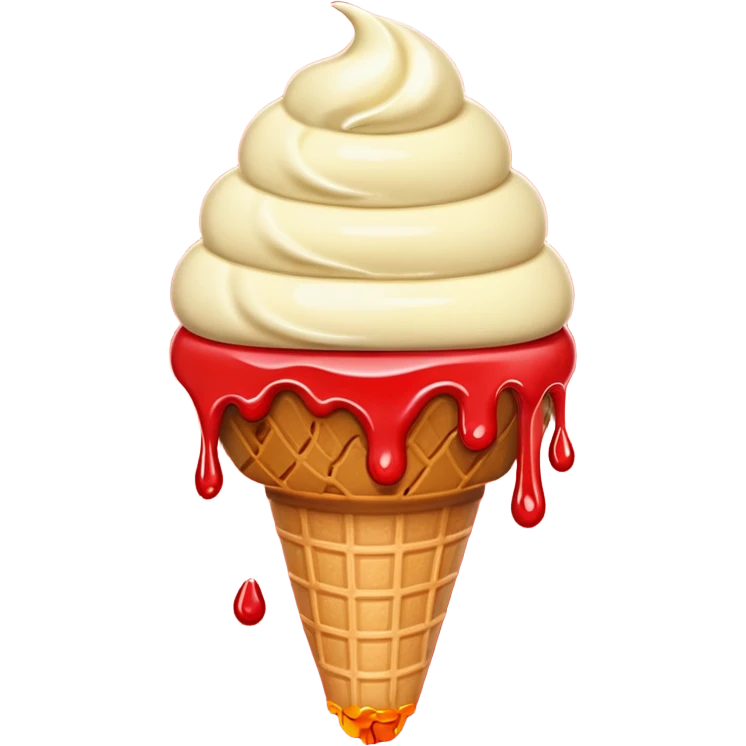red ice cream emoji