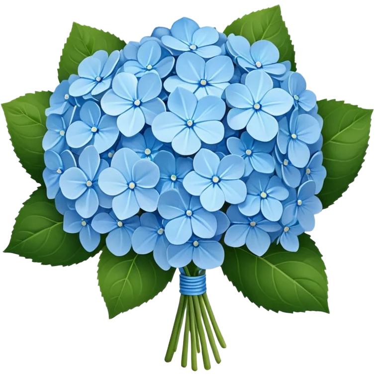 Bouquet of light blue hydrangeas  emoji