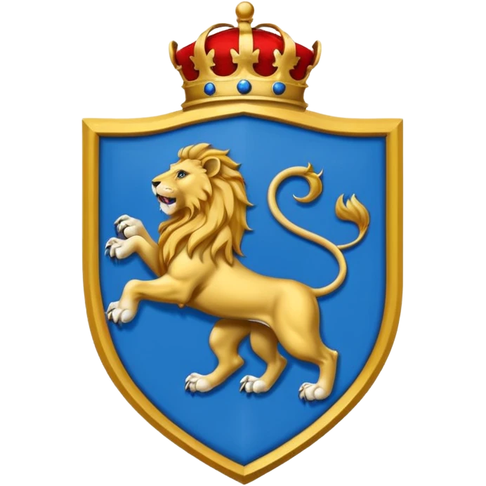 Lion rampant emoji like chelsea football team with blue and white emoji