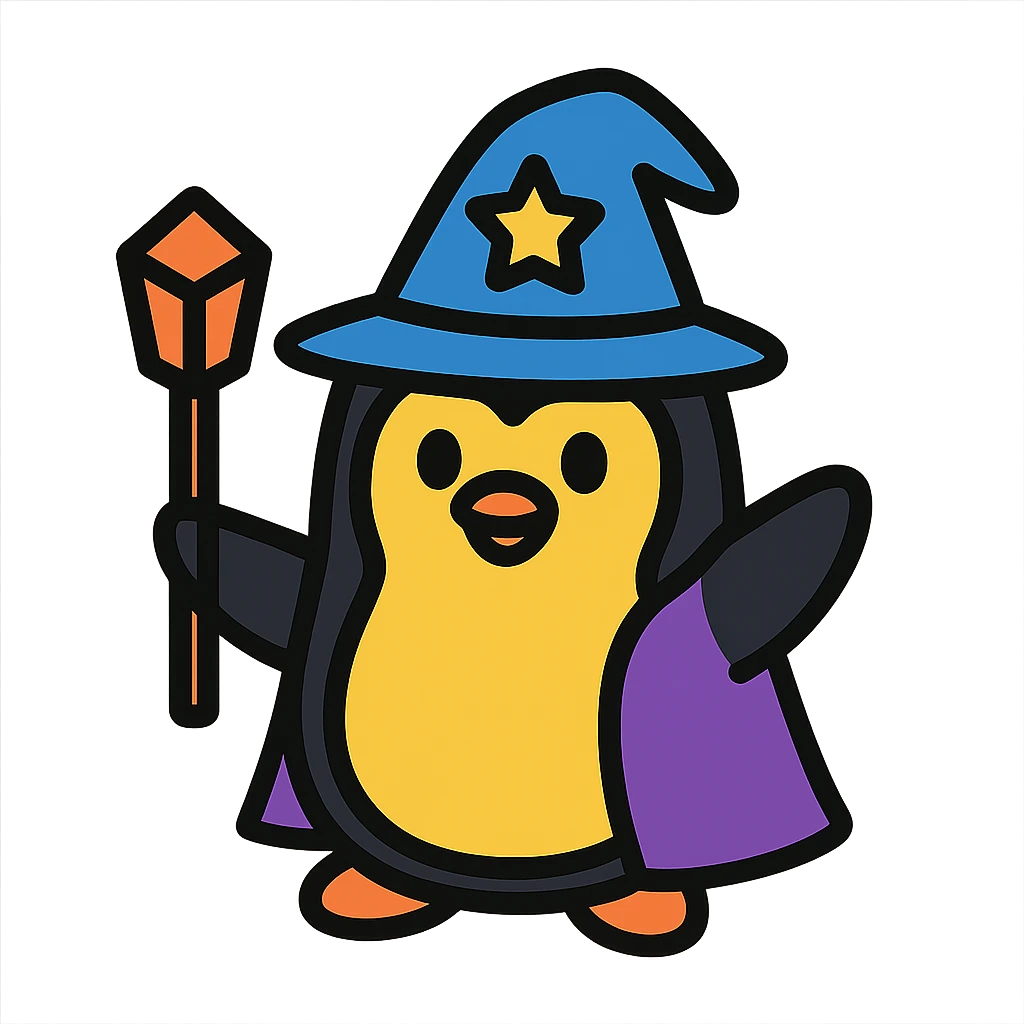 penguin wizard emoji