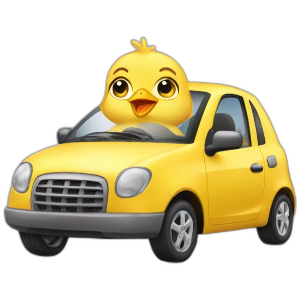 chick -driving- car emoji