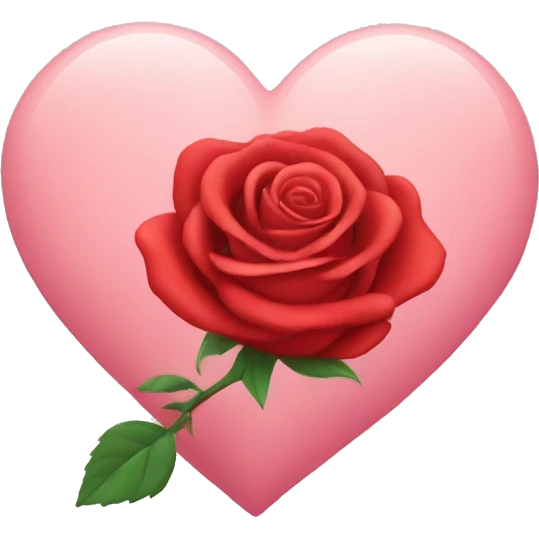 Heart with rose emoji