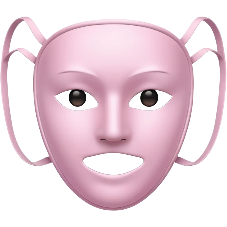 light pink face mask without human emoji