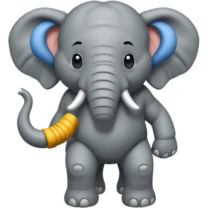 elephant with muscle emoji