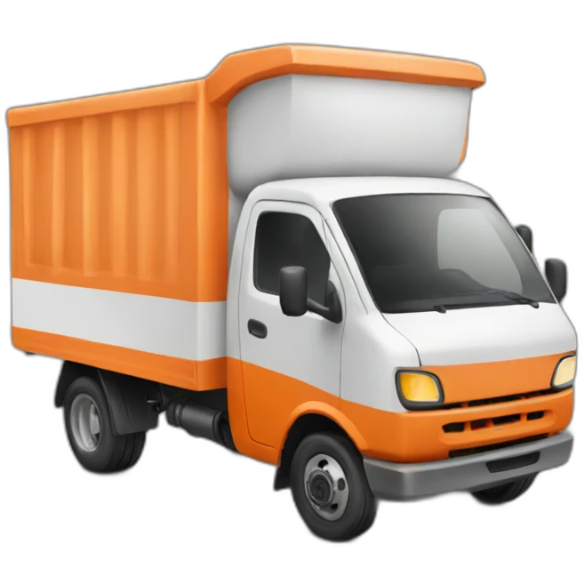 orange truck delivery emoji